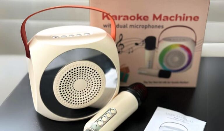 Mini Karaoke Machine/Bluetooth Speaker w/ Wireless Microphone JUST $14.99 on Amazon (Reg. $33)
